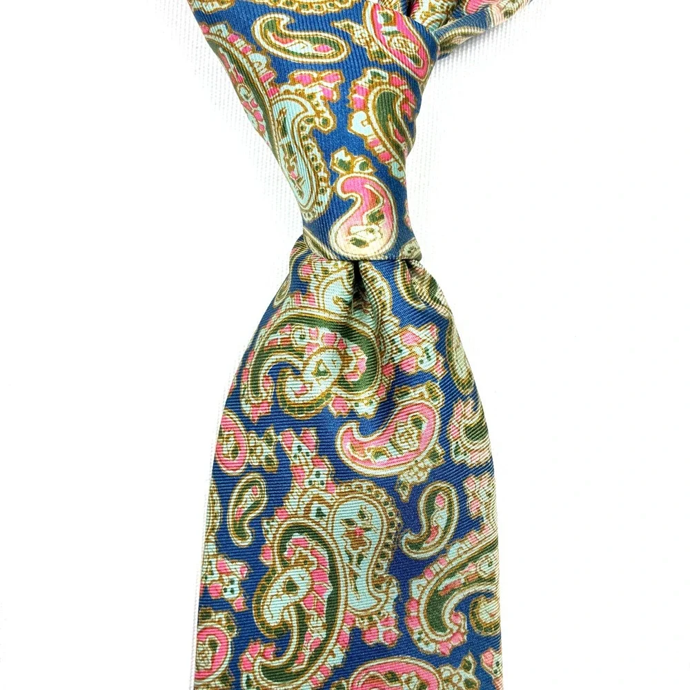 VTG Brooks Brothers Makers Silk Tie Paisley Print